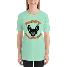 Happy Halloween Black Cat Short-Sleeve Unisex T-Shirt