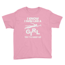 Swim Like a Girl Youth Short Sleeve T-Shirt