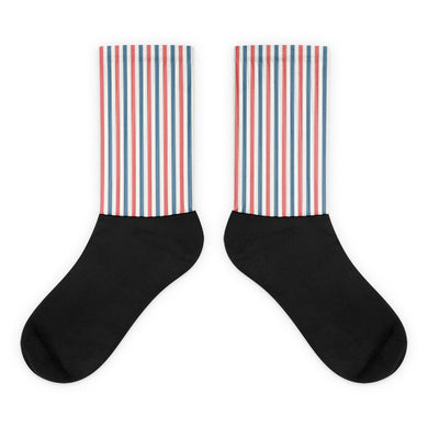 Red, White, and Blue Pattern foot socks