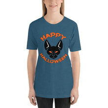 Happy Halloween Black Cat Short-Sleeve Unisex T-Shirt