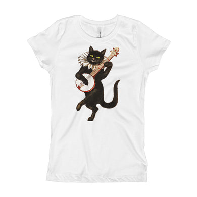 Girl's T-Shirt - Banjo Cat