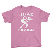 I Love Paintball Youth Short Sleeve T-Shirt