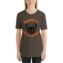 Happy Halloween Black Cat Short-Sleeve Unisex T-Shirt