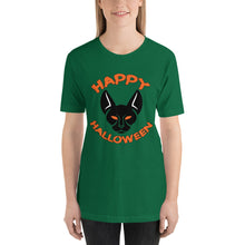 Happy Halloween Black Cat Short-Sleeve Unisex T-Shirt