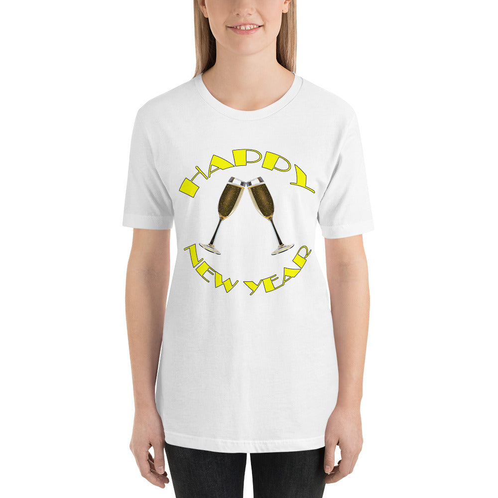 Happy New Year Champagne Short-Sleeve Unisex T-Shirt
