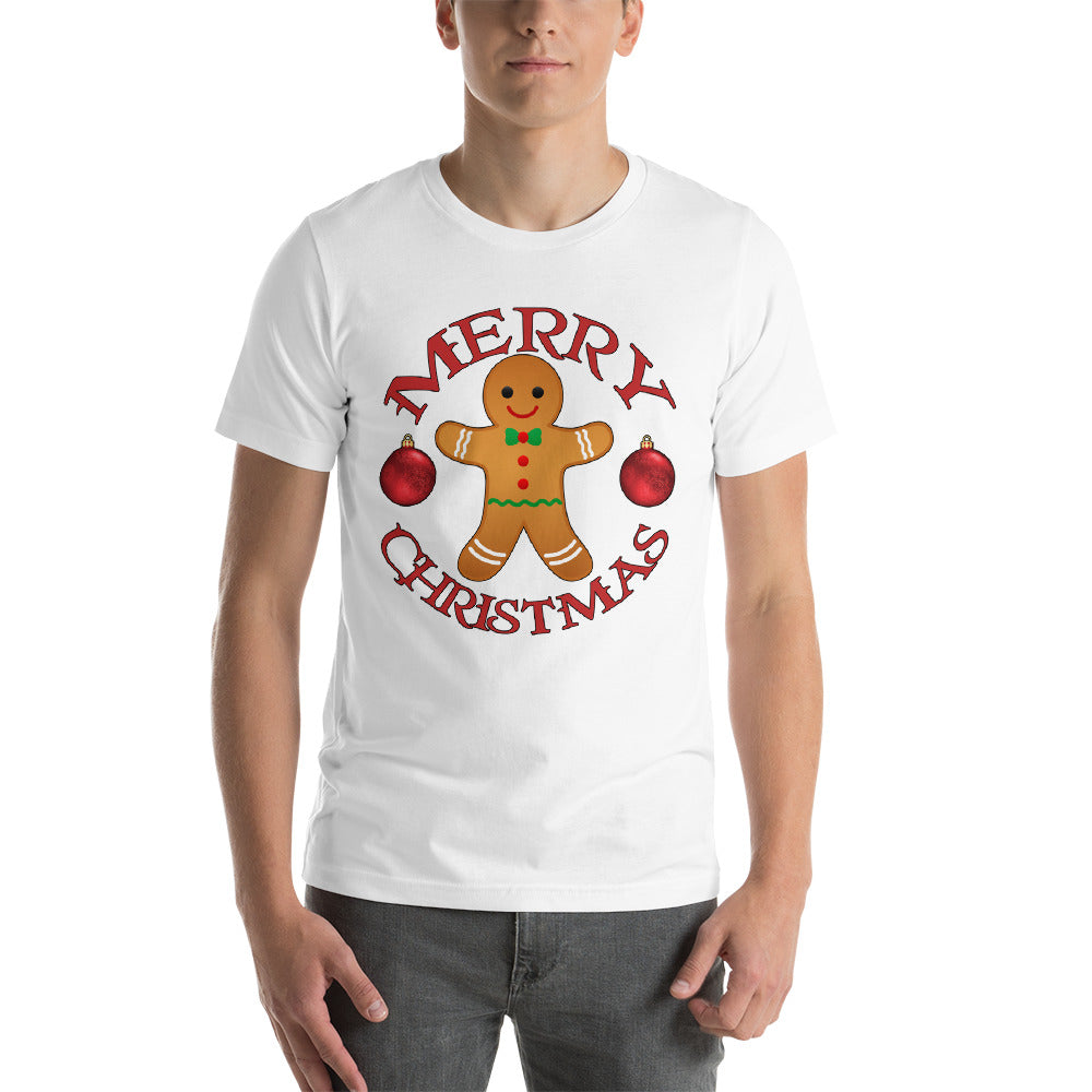 Merry Christmas Gingerbread Man Short-Sleeve Unisex T-Shirt
