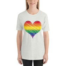 Rainbow Heart Short-Sleeve Unisex T-Shirt