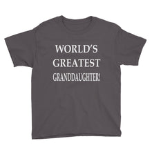 World's Greatest Granddaughter Youth Short Sleeve T-Shirt