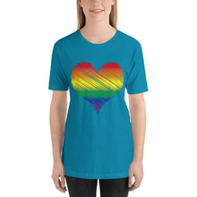 Rainbow Heart Short-Sleeve Unisex T-Shirt