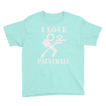 I Love Paintball Youth Short Sleeve T-Shirt