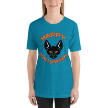 Happy Halloween Black Cat Short-Sleeve Unisex T-Shirt