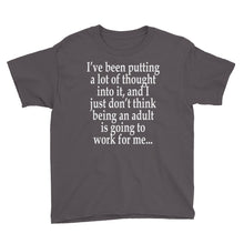 Not Going to Work For Me Youth Short Sleeve T-Shirt