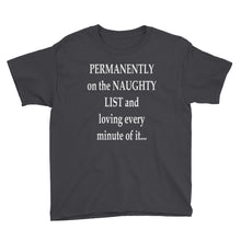 Permanently on the Naughty List Youth Short Sleeve T-Shirt