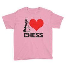 I Love Chess Youth Short Sleeve T-Shirt