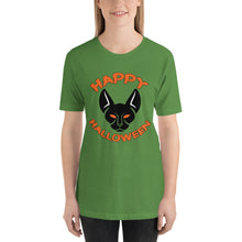 Happy Halloween Black Cat Short-Sleeve Unisex T-Shirt