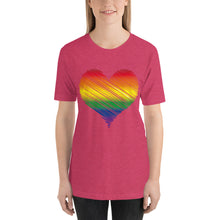 Rainbow Heart Short-Sleeve Unisex T-Shirt