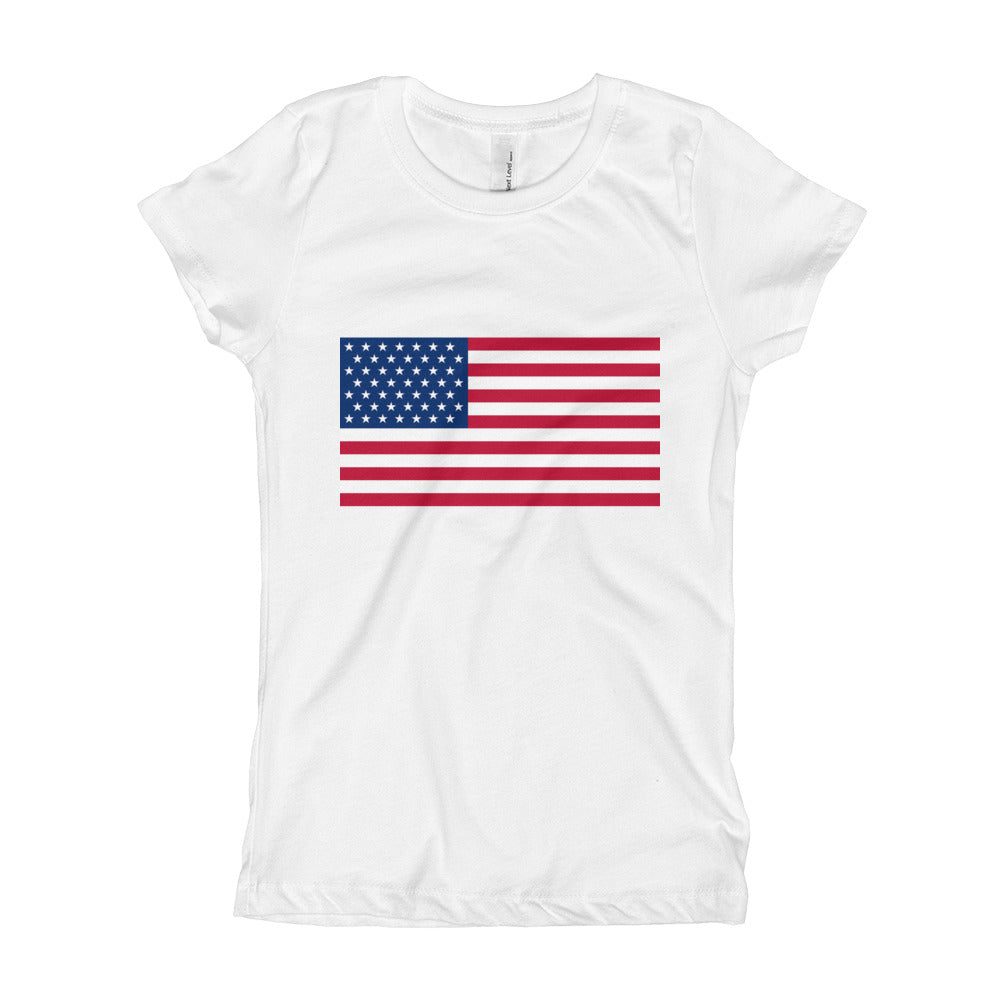 Girl's T-Shirt - American Flag