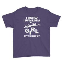 Swim Like a Girl Youth Short Sleeve T-Shirt