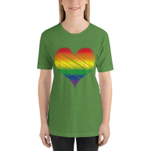 Rainbow Heart Short-Sleeve Unisex T-Shirt