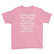 Not Going to Work For Me Youth Short Sleeve T-Shirt