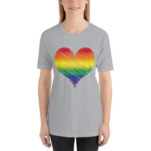 Rainbow Heart Short-Sleeve Unisex T-Shirt