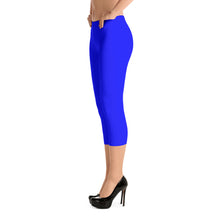 Blue Capri Leggings