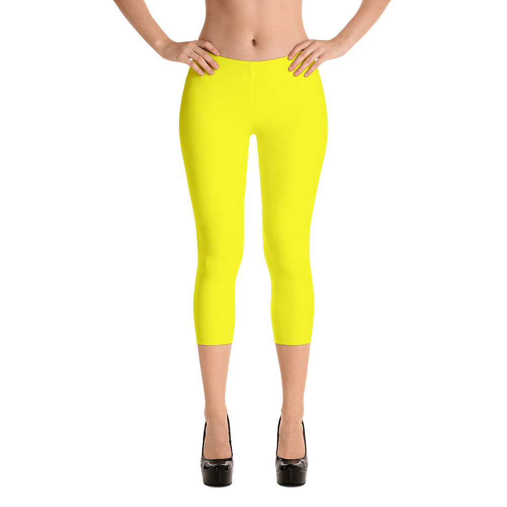 Yellow Capri Leggings