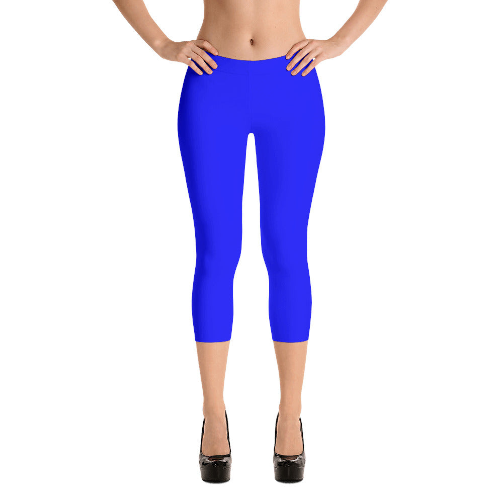 Blue Capri Leggings