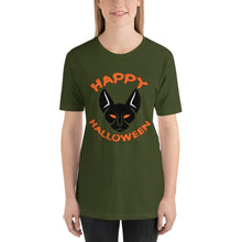 Happy Halloween Black Cat Short-Sleeve Unisex T-Shirt