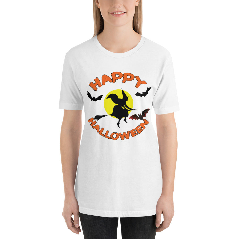 Happy Halloween Witch Short-Sleeve Unisex T-Shirt
