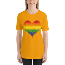 Rainbow Heart Short-Sleeve Unisex T-Shirt