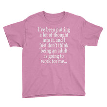 Not Going to Work For Me Youth Short Sleeve T-Shirt