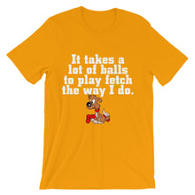 It Takes a Lot of Balls to Play Fetch t-shirt
