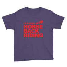 I'd Rather Be Horse Back Riding Youth Short Sleeve T-Shirt