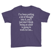 Not Going to Work For Me Youth Short Sleeve T-Shirt