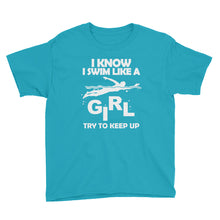 Swim Like a Girl Youth Short Sleeve T-Shirt