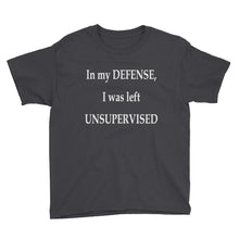 I Was Left Unsupervised Youth Short Sleeve T-Shirt