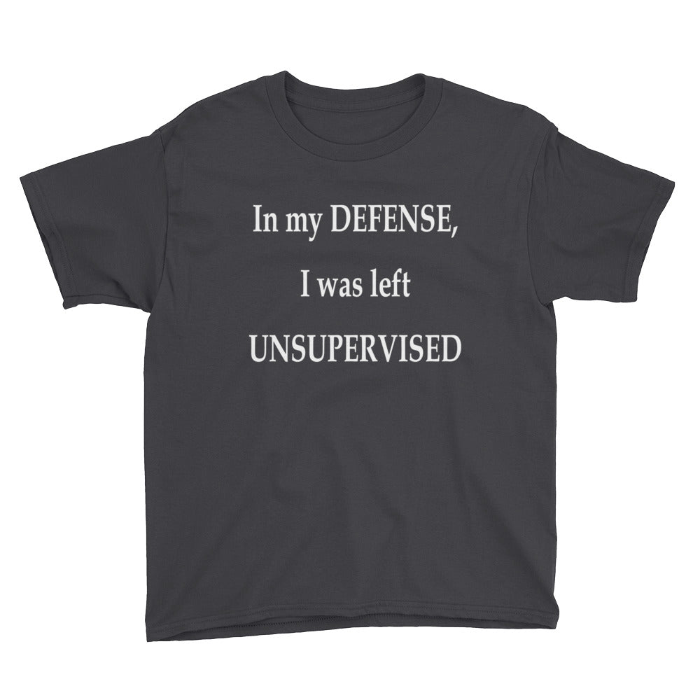 I Was Left Unsupervised Youth Short Sleeve T-Shirt