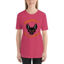 Happy Halloween Black Cat Short-Sleeve Unisex T-Shirt