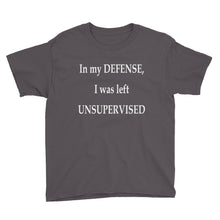 I Was Left Unsupervised Youth Short Sleeve T-Shirt