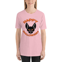 Happy Halloween Black Cat Short-Sleeve Unisex T-Shirt