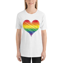 Rainbow Heart Short-Sleeve Unisex T-Shirt