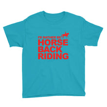 I'd Rather Be Horse Back Riding Youth Short Sleeve T-Shirt