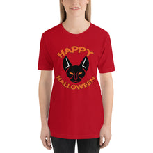 Happy Halloween Black Cat Short-Sleeve Unisex T-Shirt