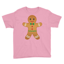 Gingerbread Man Youth Short Sleeve T-Shirt