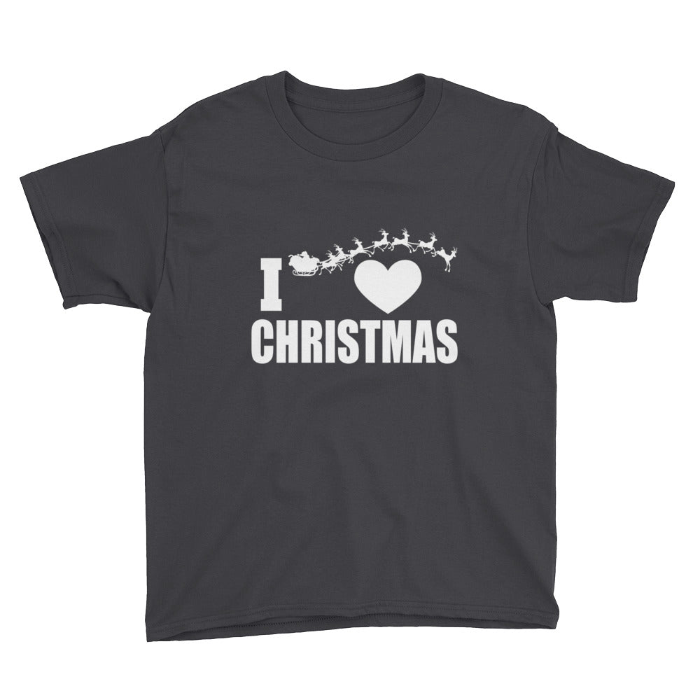 I Love Christmas Youth Short Sleeve T-Shirt