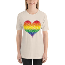 Rainbow Heart Short-Sleeve Unisex T-Shirt