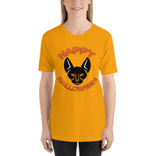 Happy Halloween Black Cat Short-Sleeve Unisex T-Shirt