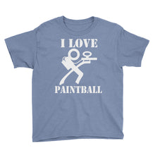 I Love Paintball Youth Short Sleeve T-Shirt