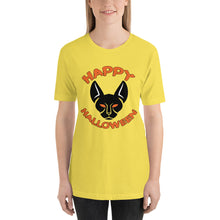 Happy Halloween Black Cat Short-Sleeve Unisex T-Shirt